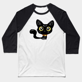 Adorable Black Cat Baseball T-Shirt
